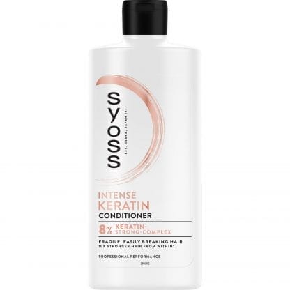 Syoss Intense Keratin Fragile, Easily Breaking Hair Conditioner Ενυδατική Μαλακτική Κρέμα με 8% Σύμπλεγμα Κερατίνης Εντατικής Περιποίησης για Δυνατά Μαλλιά από Μέσα προς τα Έξω 440ml
