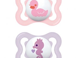 Mam Air Silicone Soother 2-6m Κωδ 120SGc Ορθοδοντική Πιπίλα Σιλικόνης που Επιτρέπει Καλύτερη Κυκλοφορία του Αέρα 2 Τεμάχια - Ροζ / Λιλά