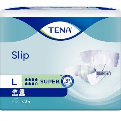 Tena Slip Super Πάνες Ακράτειας 25 Τεμάχια - Large 92 / 144cm
