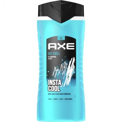 Axe Ice Chill Bodywash 3 in 1 with Icy Menthol Scent XL Σαμπουάν - Αφρόλουτρο με Έντονο Δροσερό Άρωμα 400ml