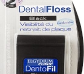 ELGYDIUM Dental Floss Black Οδοντικό Νήμα Ελαφρά Κηρωμένο με Χλωρεξιδίνη 50m