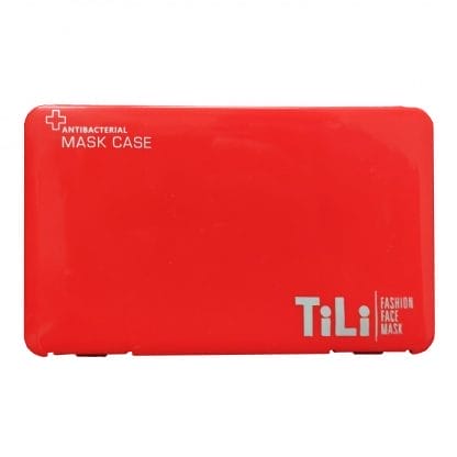 TiLi Antibacterial Mask Case Αντιβακτηριδιακή Ορθογώνια Θήκη για Μάσκα Προστασίας Προσώπου 1 Τεμάχιο - κόκκινο