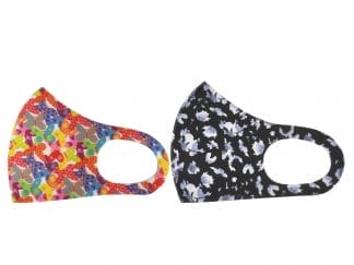 TiLi Fashion Face Mask Μάσκα Ενηλίκων Πολλαπλών Χρήσεων Μαύρο - Κόκκινο Σχέδιο 2 Τεμάχια