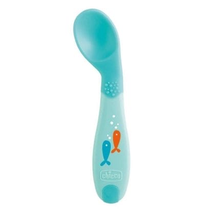 Chicco Κουτάλι Σιλικόνης Αρχής 8Μ+ Γαλάζιο