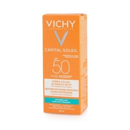 VICHY Capital Soleil Λεπτόρρευστη Αντηλιακή προστασία προσώπου για ματ αποτέλεσμα SPF50+ 50ml