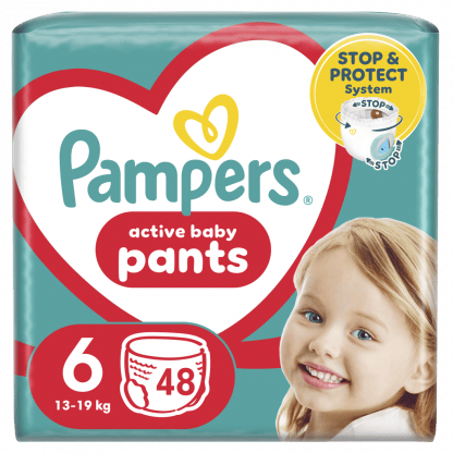 Πάνες Pampers Active Baby Pants Giant Pack No6 (14-19kg) 48τμχ