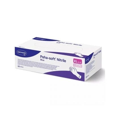 Peha-soft Γάντια Μπλε Νιτριλίου Χωρίς Πούδρα Extra Large 150τμχ