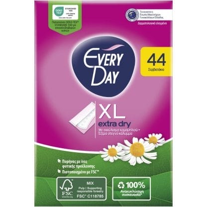 Σερβιετάκια EveryDay Extra Dry Extra Long 44τεμ