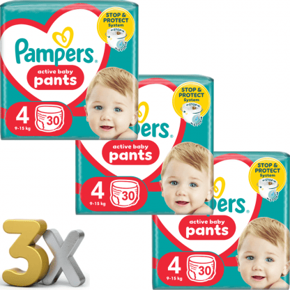 Πάνες Pampers Active Baby Pants Economy Jumbo Pack Νο4 (9-15kg) 90τεμ (3*30τεμ)