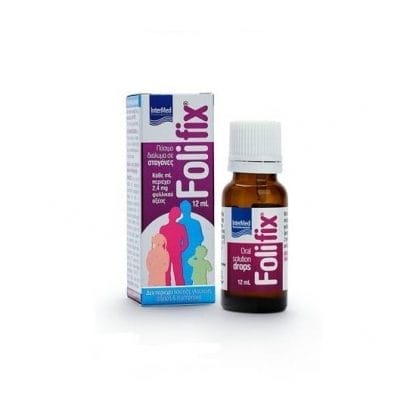 INTERMED Folifix Πόσιμο Διάλυμα Φυλλικού Οξέος Σε Σταγόνες 12ml