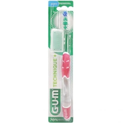 Gum Technique+ Soft Toothbrush with Medium Head Φούξια Χειροκίνητη Οδοντόβουρτσα με Μαλακές Ίνες 1 Τεμάχιο, Κωδ 490