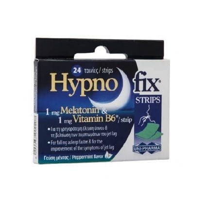 UNI-PHARMA Hypno Fix Strips Συμπλήρωμα για τον Ύπνο 24 υπογλώσσια δισκία