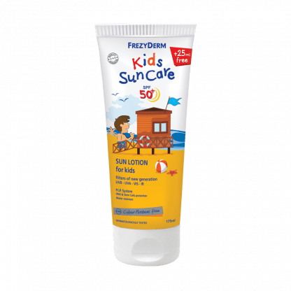 Frezyderm Kids Sun Care Παιδικό Αντηλιακό Γαλάκτωμα Προσώπου Και Σώματος SPF50+, 150ml+25ml ΔΩΡΟ