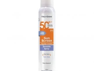 Frezyderm Sun Screen Invisible Αντηλιακό Διάφανο Spray Σώματος SPF50+, 200ml