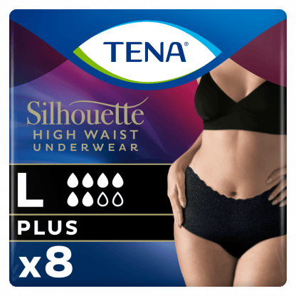 TENA Silhouette Plus Μαύρο Large Ψηλόμεσο 95-125cm, 8τεμ