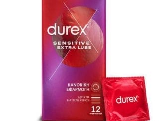 DUREX Sensitive Extra Lube Λεπτά Προφυλακτικά 12 Τεμάχια