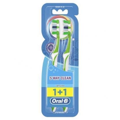 ORAL-B ΟΔΟΝΤΟΒΟΥΡΤΣΑ COMPLETE 5 WAY DUO MEDIUM 1+1 ΔΩΡΟ - Πράσινο