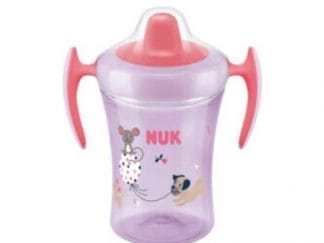 NUK Evolution Trainer Cup Πλαστικό με Ρύγχος 6m+ Λευκό 230ml - Ροζ
