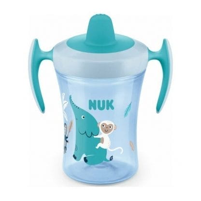 NUK Evolution Trainer Cup Πλαστικό με Ρύγχος 6m+ Λευκό 230ml - Μπλε