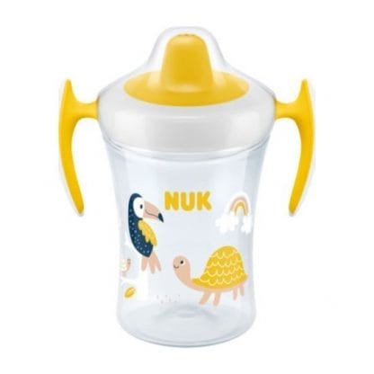 NUK Evolution Trainer Cup Πλαστικό με Ρύγχος 6m+ Λευκό 230ml - Κίτρινο