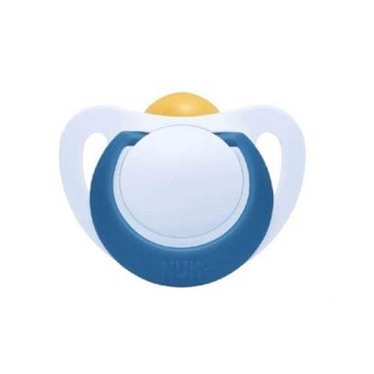 NUK Star Ορθοδοντική Πιπίλα Καουτσούκ με Θήκη 18-36m 1 Τεμάχιο - Γαλάζιο