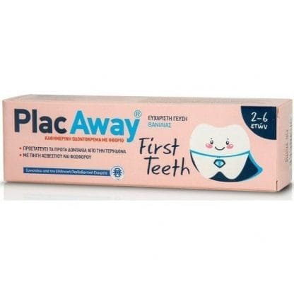PLAC AWAY First Τeeth Οδοντόκρεμα 2-6 Ετών 50ml