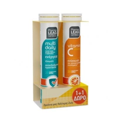 PHARMALEAD Multi Daily 20 αναβράζοντα δισκία & Vitamin C 1000mg Πορτοκάλι 20 Αναβράζοντα Δισκία