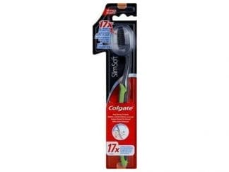 COLGATE Slim Soft ULTRA Οδοντόβουρτσα με Ξυλάνθρακα 1 τεμάχιο - Μαυρο-Πρασινο