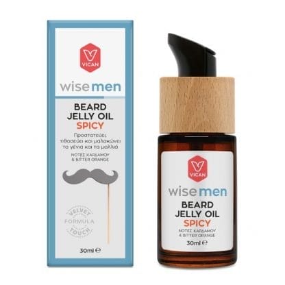VICAN Wise Men Beard Jelly Oil Spicy Λάδι Για Τη Γενειάδα & Τα Μαλλιά 30ml