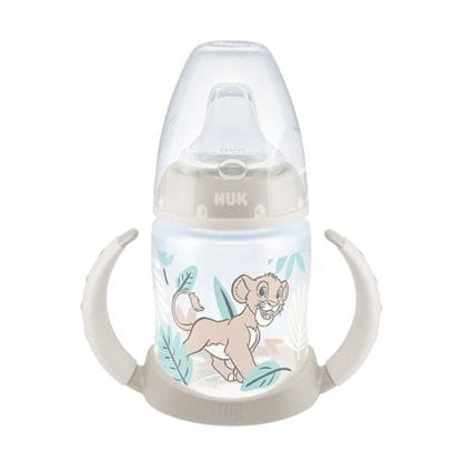 NUK First Choice Learn Bottle Lion King Μπιμπερό Πλαστικό με Δύο Λαβές Temperature Control 6-18 Μηνών 150ml