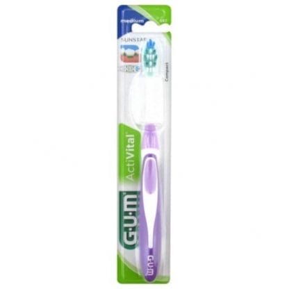 GUM 581 Activital Compact Soft Οδοντόβουρτσα 1 Τεμάχιο - Μωβ