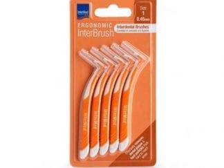 INTERMED Ergonomic InterBrush Μεσοδόντια Βουρτσάκια Πορτοκαλί 0.45mm Μέγεθος 1 5 τεμάχια