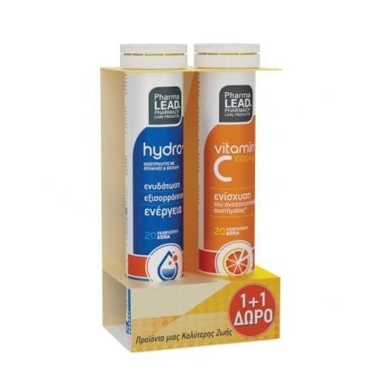 PHARMALEAD Hydro+ Electrolytes 20 Αναβράζοντα Δισκία & Vitamin C 1000mg 20 Αναβράζοντα Δισκία