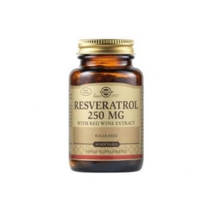 SOLGAR Resveratrol 250mg 30 Κάψουλες