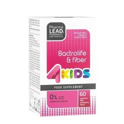 PHARMALEAD 4KIDS Bactrolife & Fiber Προβιοτικά Mε Γεύση Φράουλα 60 Ζελεδάκια