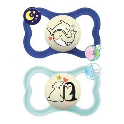 MAM Supreme Night Πιπίλα Σιλικόνης 6-16m 2 Τεμάχια