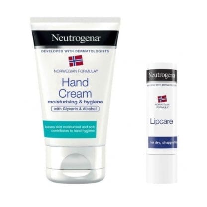 NEUTROGENA Hand Cream Moisturising & Hygiene Ενυδατική Κρέμα Χεριών 50ml & Lipcare Ενυδάτωση Χειλιών 4,8gr
