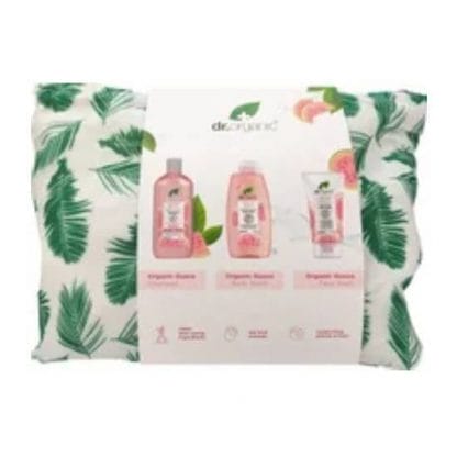 DR ORGANIC Pink Passion Organic Guava Με Σαμπουάν 265ml, Αφρόλουτρο 250ml, Καθαριστικό Προσώπου 150ml