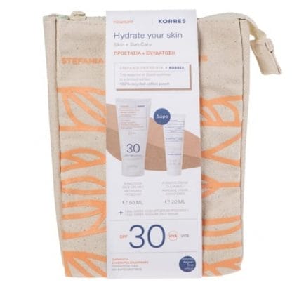 KORRES Yoghurt Hydrate Your Skin Αντηλιακή Κρέμα Προσώπου SPF30 50ml & Foaming Cream Cleanser 20ml & Greek Yoghurt Serum 1.5ml
