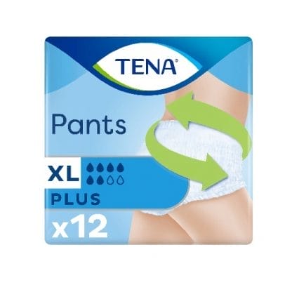 TENA PANTS Πάνες Ακράτειας Plus Μιας Χρήσης XL 12 Τεμάχια