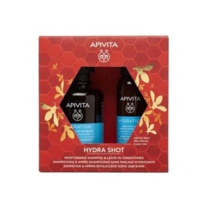 APIVITA Hydra Shot Promo Moisturizing Shampoo Σαμπουάν 250ml & Leave-In Conditioner Κρέμα Ενυδάτωσης Χωρίς Ξέβγαλμα 100ml