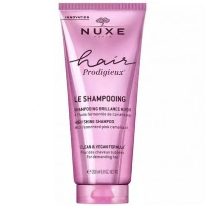 NUXE Prodigieux High Shine Shampoo Σαμπουάν Λάμψης Με Εκχύλισμα Ελαίου Ροζ Καμέλιας 200ml