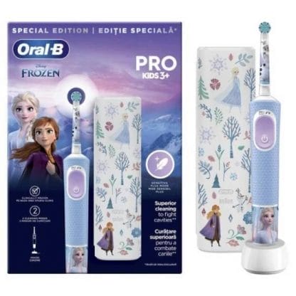 ORAL-B Pro Kids 3+ Frozen Ηλεκτρική Οδοντόβουρτσα & Θήκη 3+ Χρονών