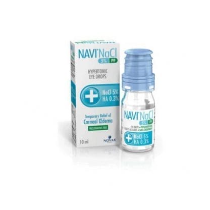NAVI Eye Drops Υπερτονικό Οφθαλμικό Διάλυμα Με Χλωριούχο Νάτριο 5% 10ml