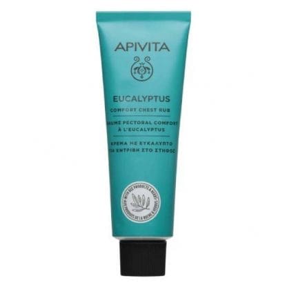 APIVITA Eucalyptus Comfort Chest Rub Κρέμα Με Ευκάλυπτο Για Εντριβή Στο Στήθος 50ml