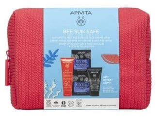 APIVITA Bee Sun Safe Anti Spot & Anti Age Defense Face Cream SPF50+ 50ml + Black Cleansing Gel 50ml + Face Mask Θαλάσσια Λεβάντα 2x8ml