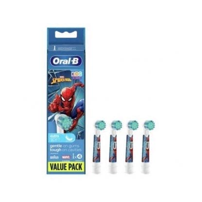ORAL-B Ανταλλακτικές Κεφαλές Ηλεκτρικής Οδοντόβουρτσας Kids Spiderman 4 Τεμάχια
