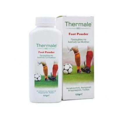 THERMALE Foot Powder Κατά Της Ανάπτυξης Μυκήτων Με Αντιφλογιστική, Αποσμητική Και Απορροφητική Δράση 125gr