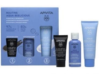 APIVITA Aqua Beelicious Ενυδατική Κρέμα Ελαφριάς Υφής 40ml & Αqua Beelicious Ενυδατικό Τόνερ 50ml & Black Dettox Gel Καθαρισμού 15ml