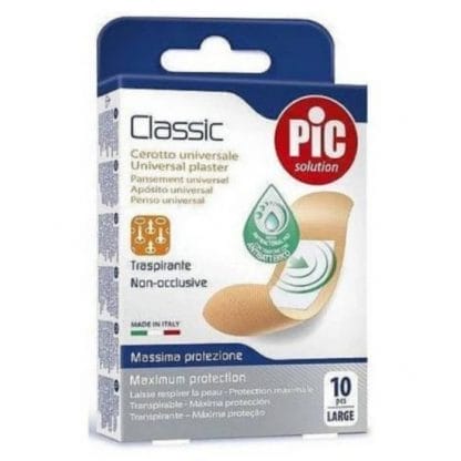 PIC Classic Strips Large Αυτοκόλλητα Αποστειρωμένα Τσιρότα 25x72mm 10 Τεμάχια
